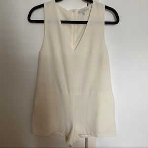 Oak + Fort White V Neck Romper